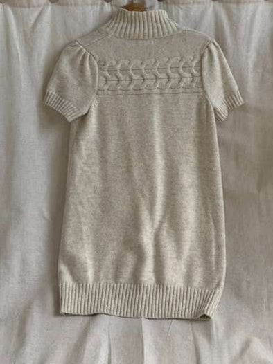 Gap Cream Cable Knit Cardigan - Short Sleeve Button Up